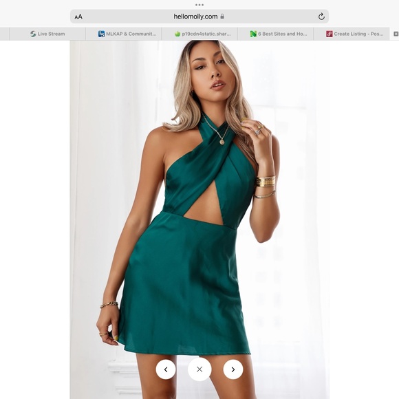 Hello Molly hunter green mini Dresses & Skirts - Hello Molly Call Me Later